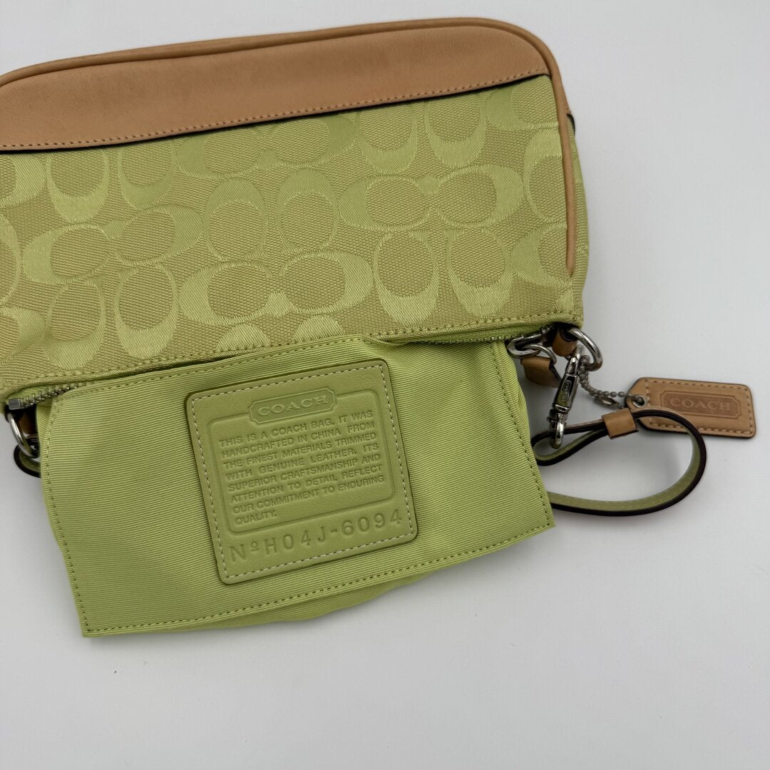 Coach Signature Demi Green Shoulder Bag