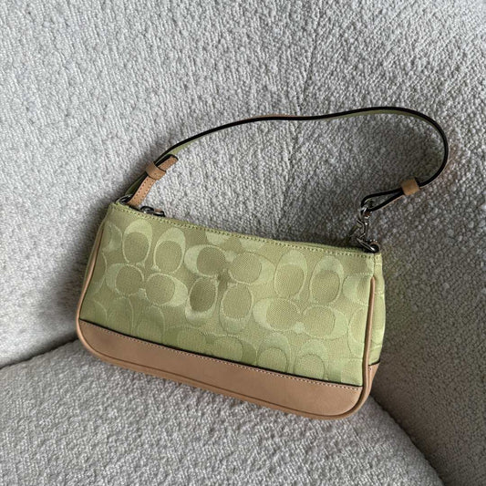 Coach Signature Demi Green Shoulder Bag