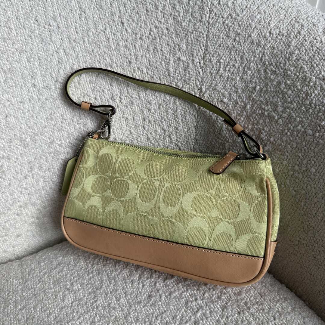 Coach Signature Demi Green Shoulder Bag