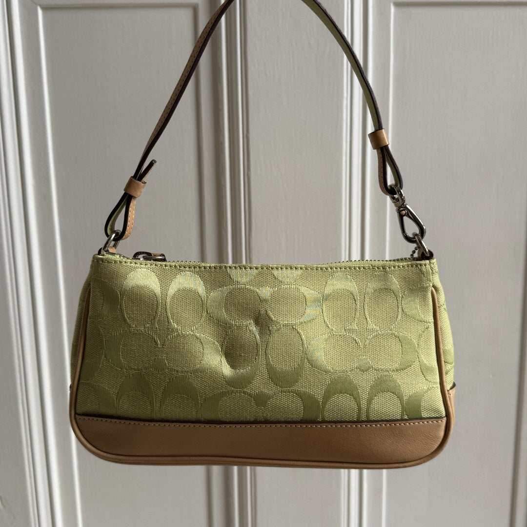Coach Signature Demi Green Shoulder Bag
