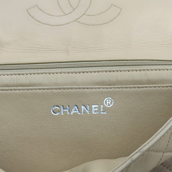 90s Chanel Matelasse Flap Chain Silver Beige Shoulder Bag