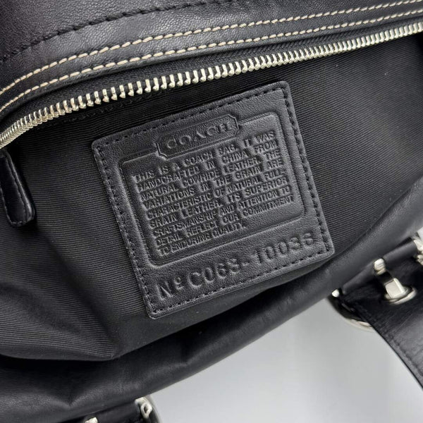 Coach Boston Leather Black Shoulder Bag