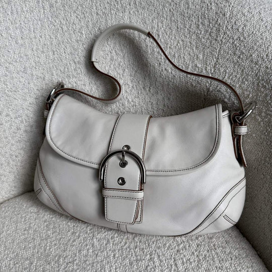 Coach Soho Leather White Shoulder Bag