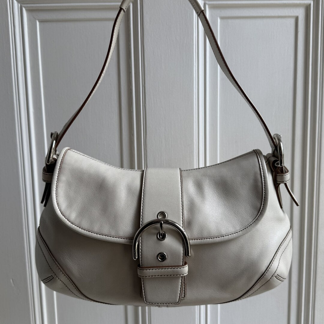 Coach Soho Leather White Shoulder Bag