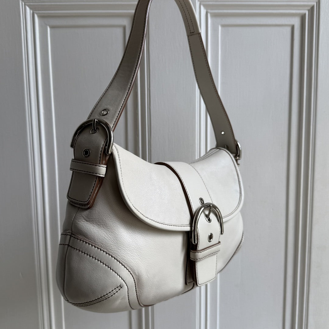 Coach Soho Leather White Shoulder Bag