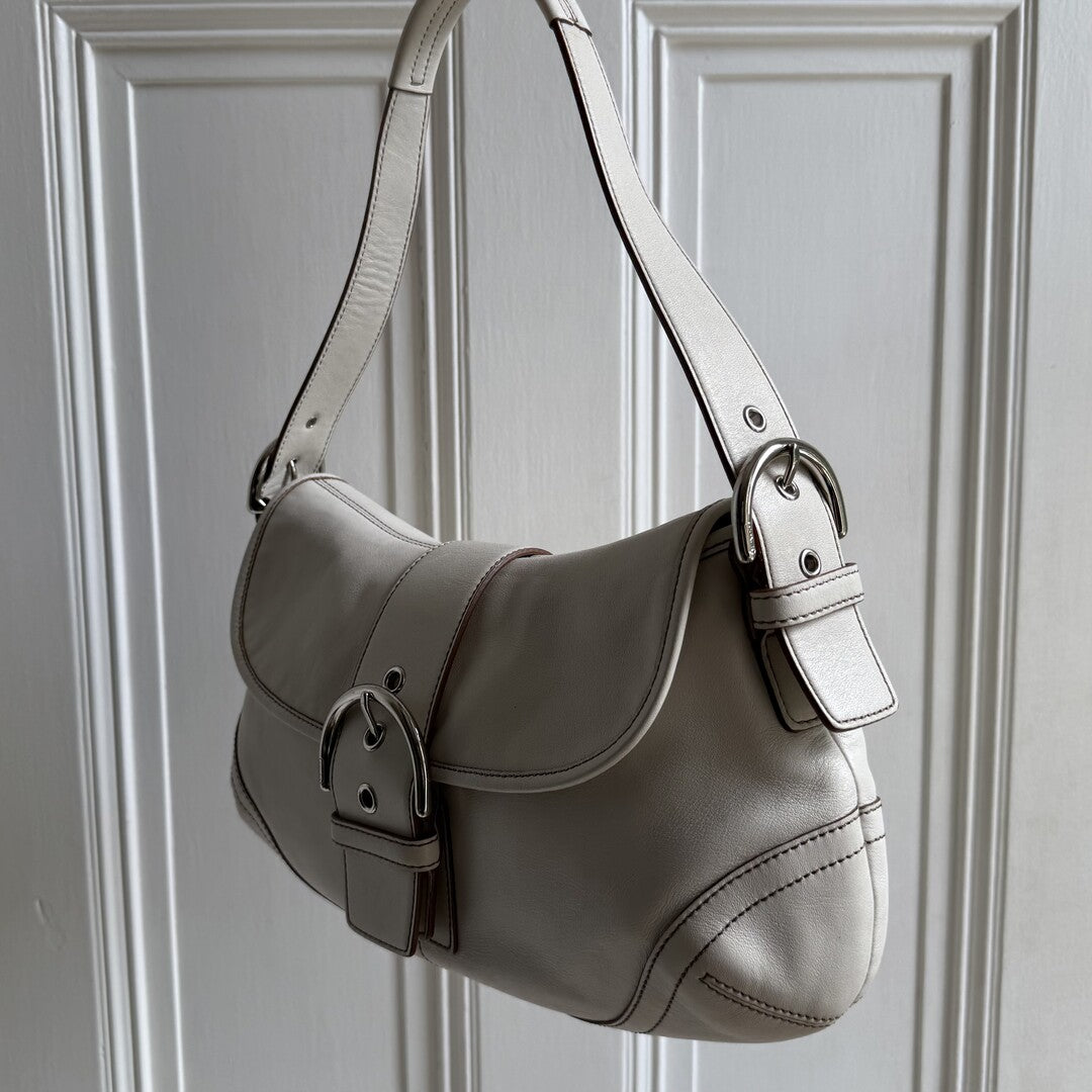 Coach Soho Leather White Shoulder Bag