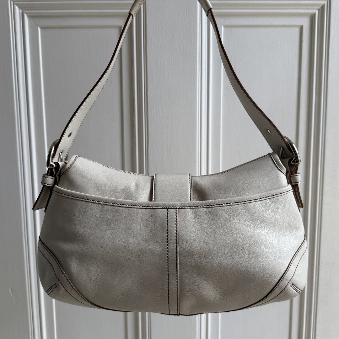 Coach Soho Leather White Shoulder Bag