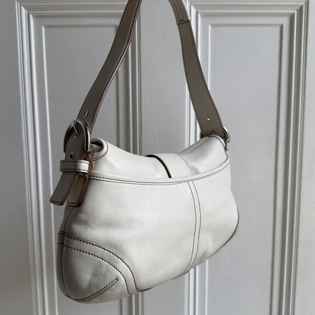 Coach Soho Leather White Shoulder Bag