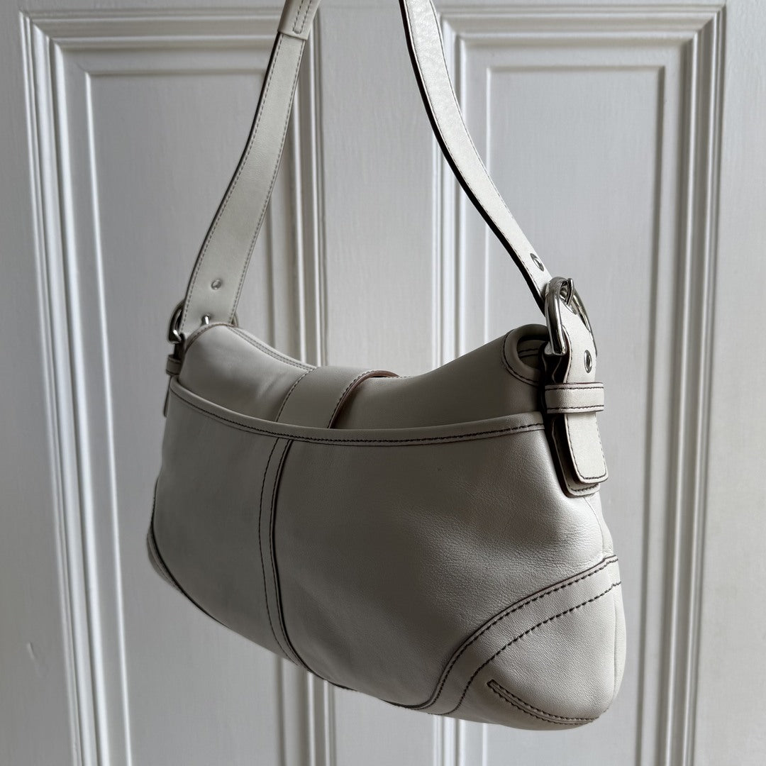 Coach Soho Leather White Shoulder Bag