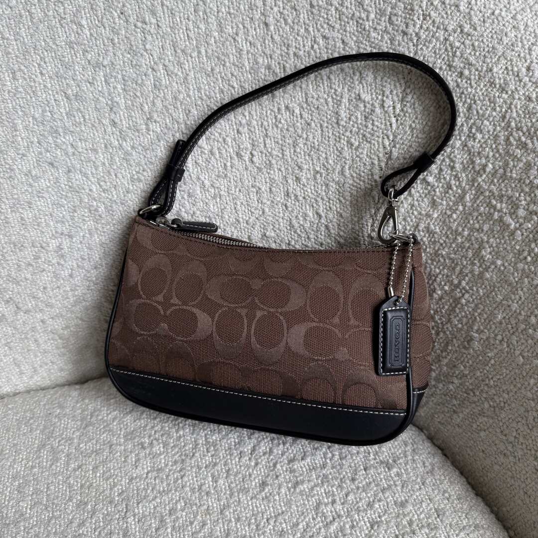 Coach Signature Demi Brown Shoulder Bag