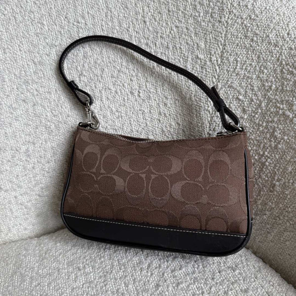 Coach Signature Demi Brown Shoulder Bag