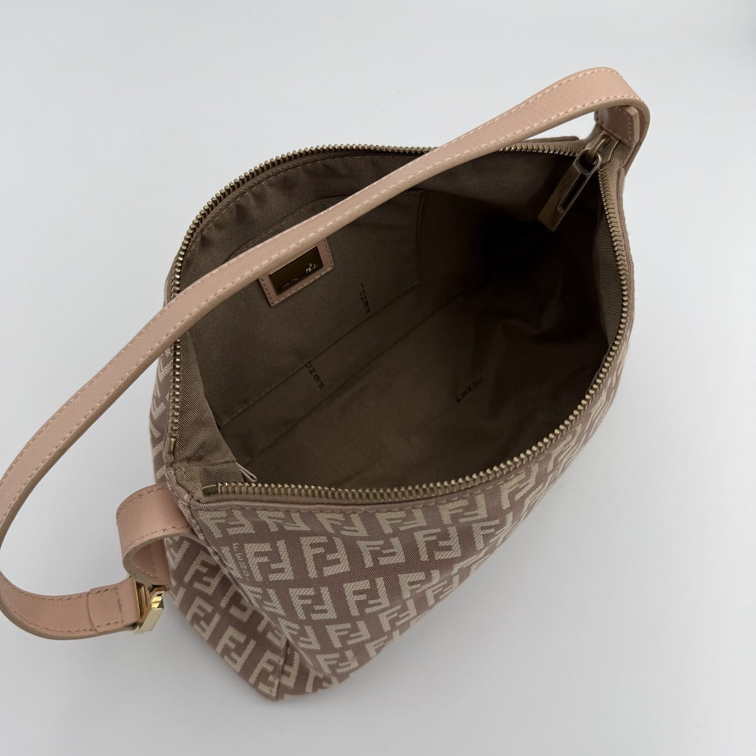 Fendi Zucchino Light Pink Shoulder Bag
