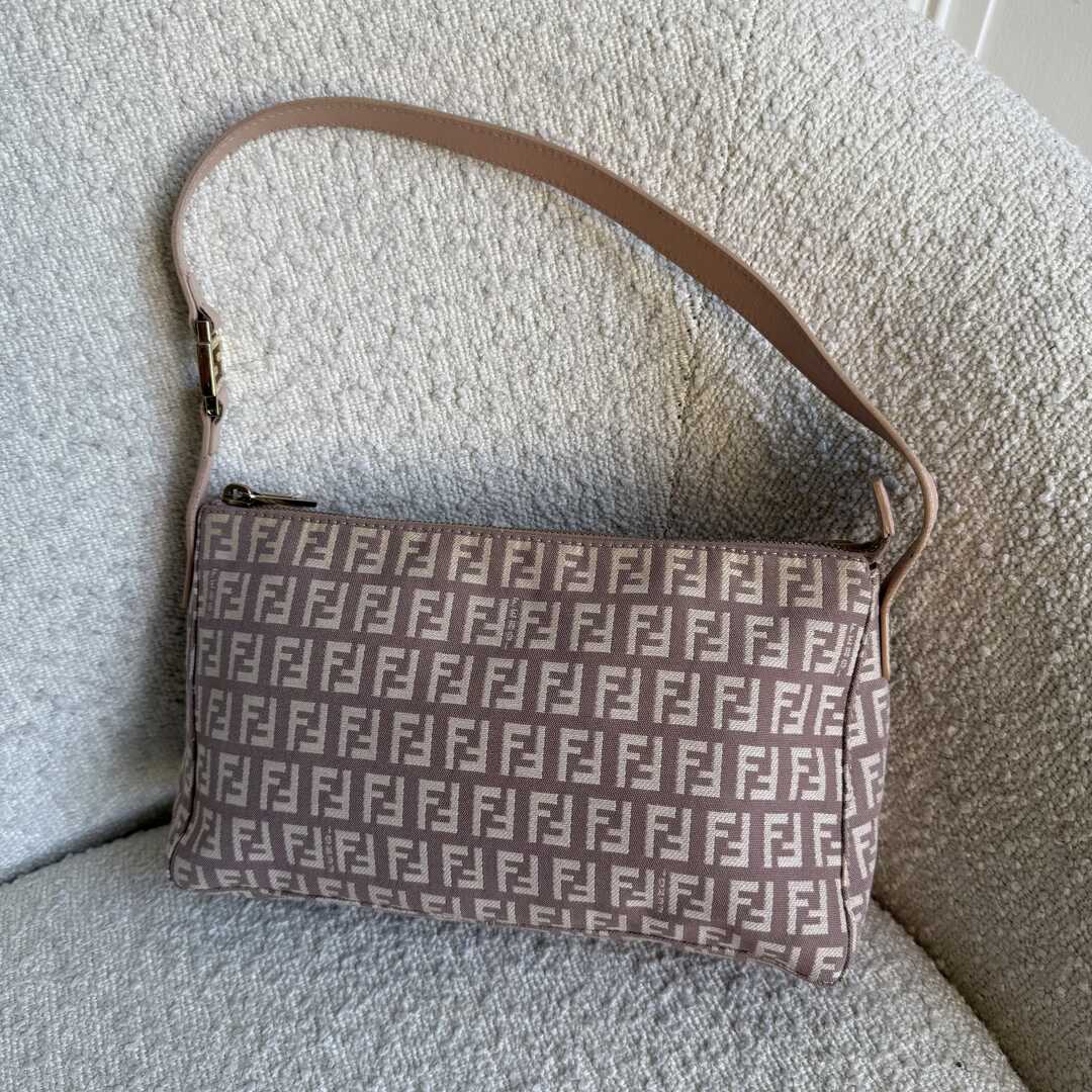 Fendi Zucchino Light Pink Shoulder Bag