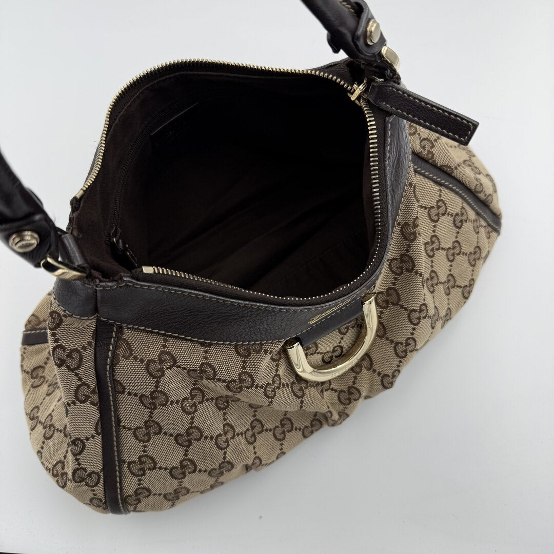 Gucci GG Canvas Abbey Brown Shoulder Bag