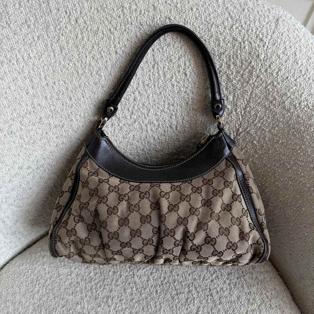 Gucci GG Canvas Abbey Brown Shoulder Bag
