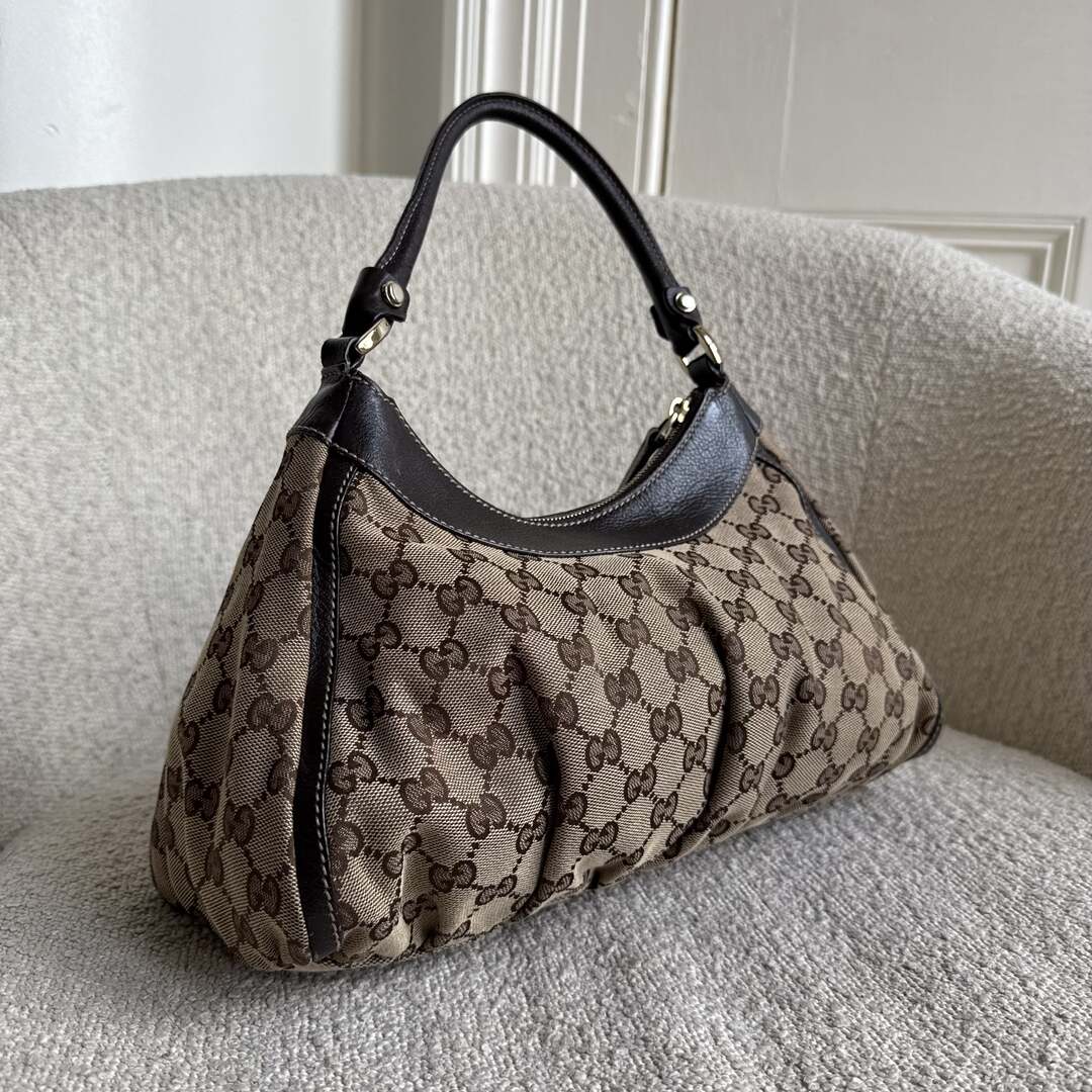 Gucci GG Canvas Abbey Brown Shoulder Bag