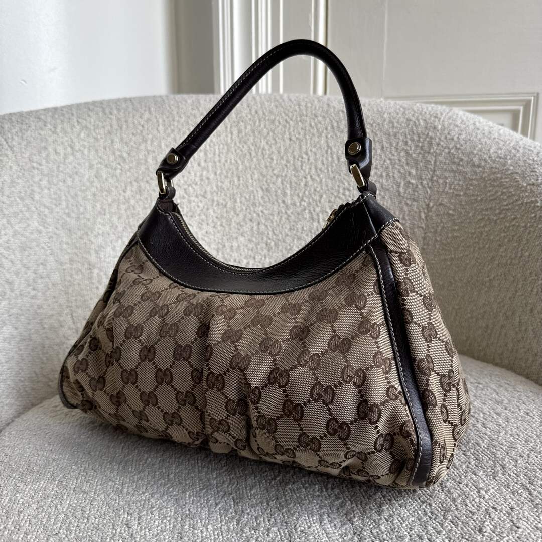 Gucci GG Canvas Abbey Brown Shoulder Bag
