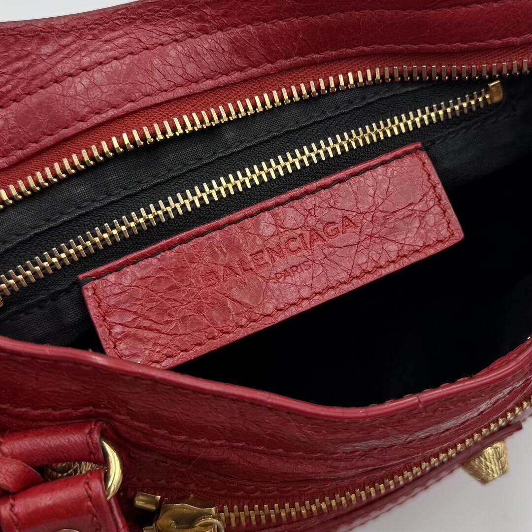 2015 Balenciaga Mini City Leather Red Handbag