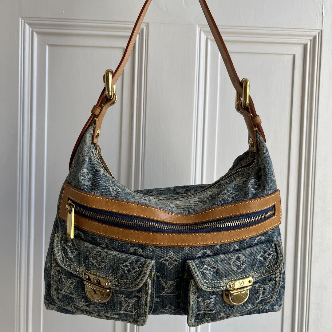 Louis Vuitton Blue Denim Baggy PM Shoulder Bag