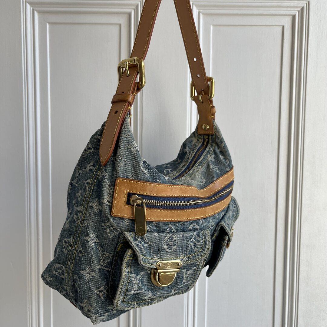 Louis Vuitton Blue Denim Baggy PM Shoulder Bag