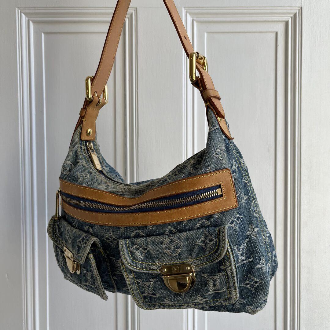 Louis Vuitton Blue Denim Baggy PM Shoulder Bag