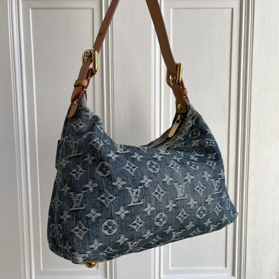 Louis Vuitton Blue Denim Baggy PM Shoulder Bag