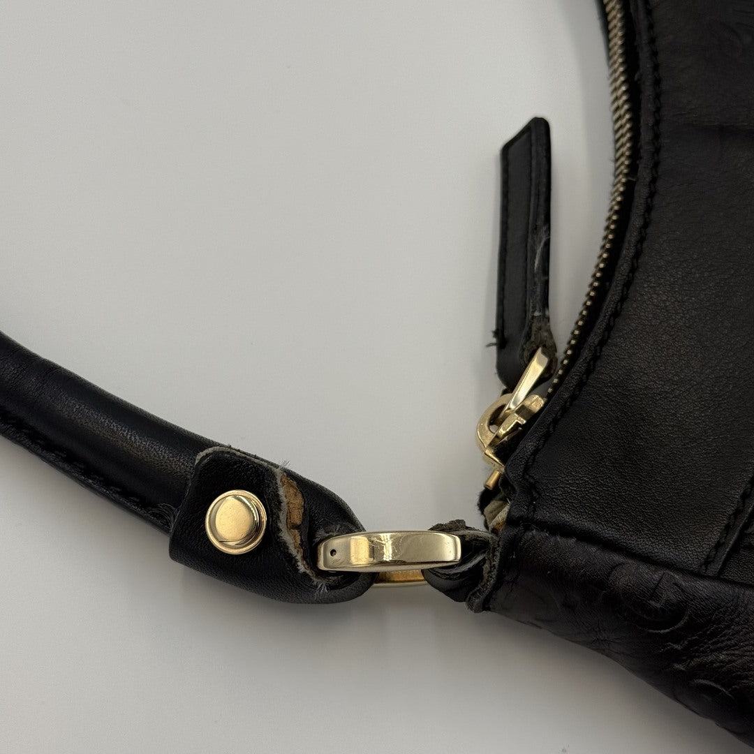 Gucci Guccissima Abbey Leather Black Shoulder Bag
