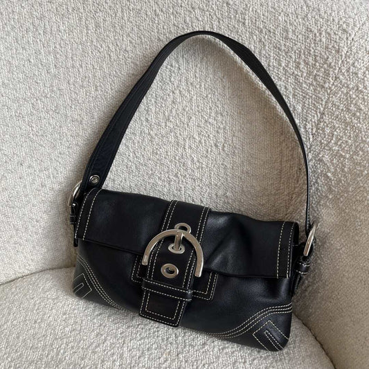 Coach Mini Soho Leather Black Shoulder Bag