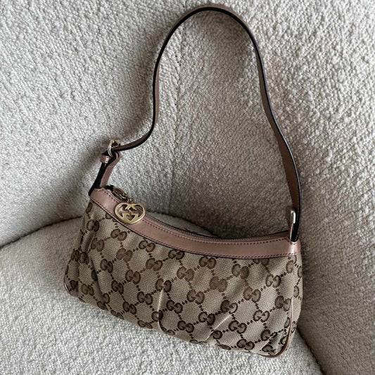 Gucci GG Heart Charm Mini Pink Shoulder Bag