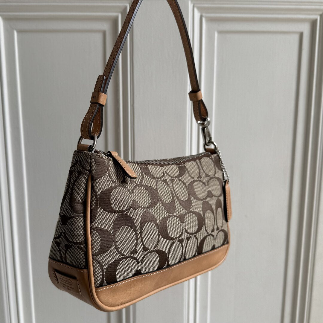 Coach Signature Demi Tan Shoulder Bag