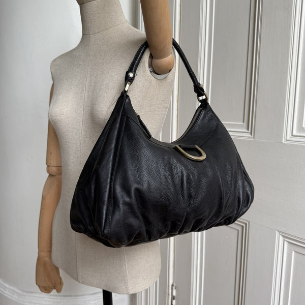 Gucci Abbey Leather Black Shoulder Bag