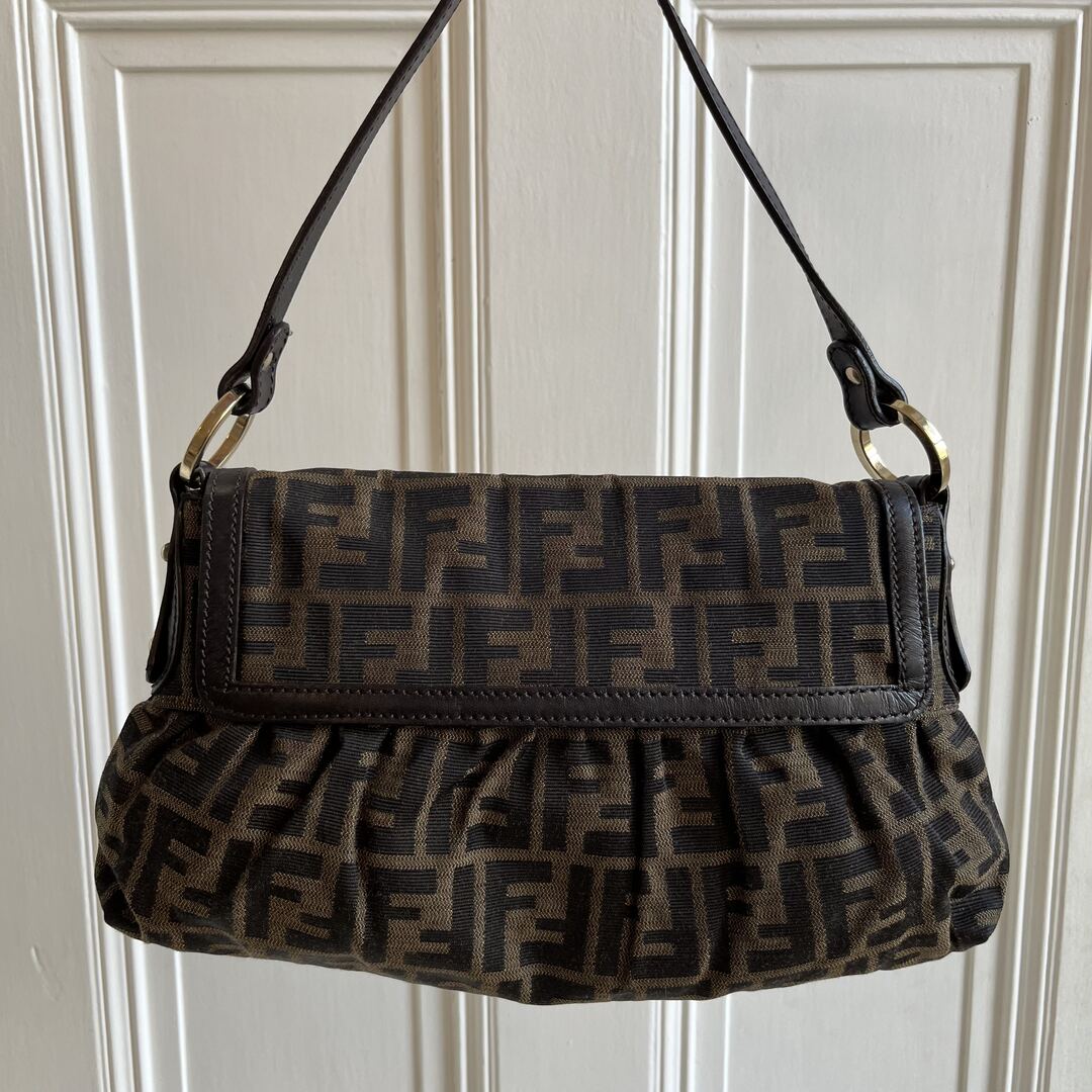 Fendi Zucca Flap Shoulder Bag