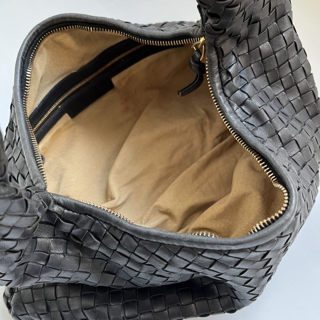 Bottega Veneta Intrecciato Hobo Black Bag