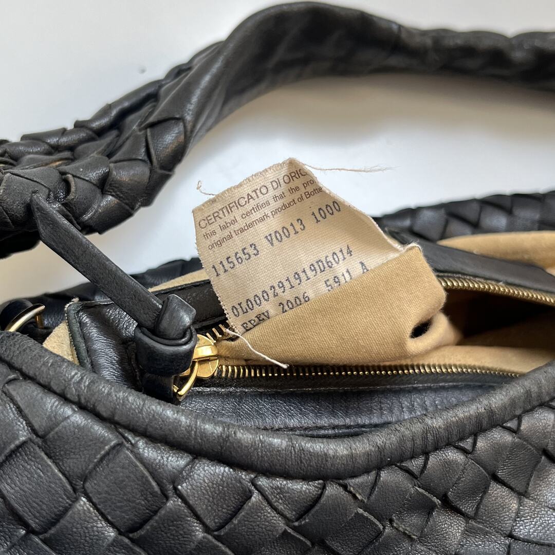 Bottega Veneta Intrecciato Hobo Black Bag