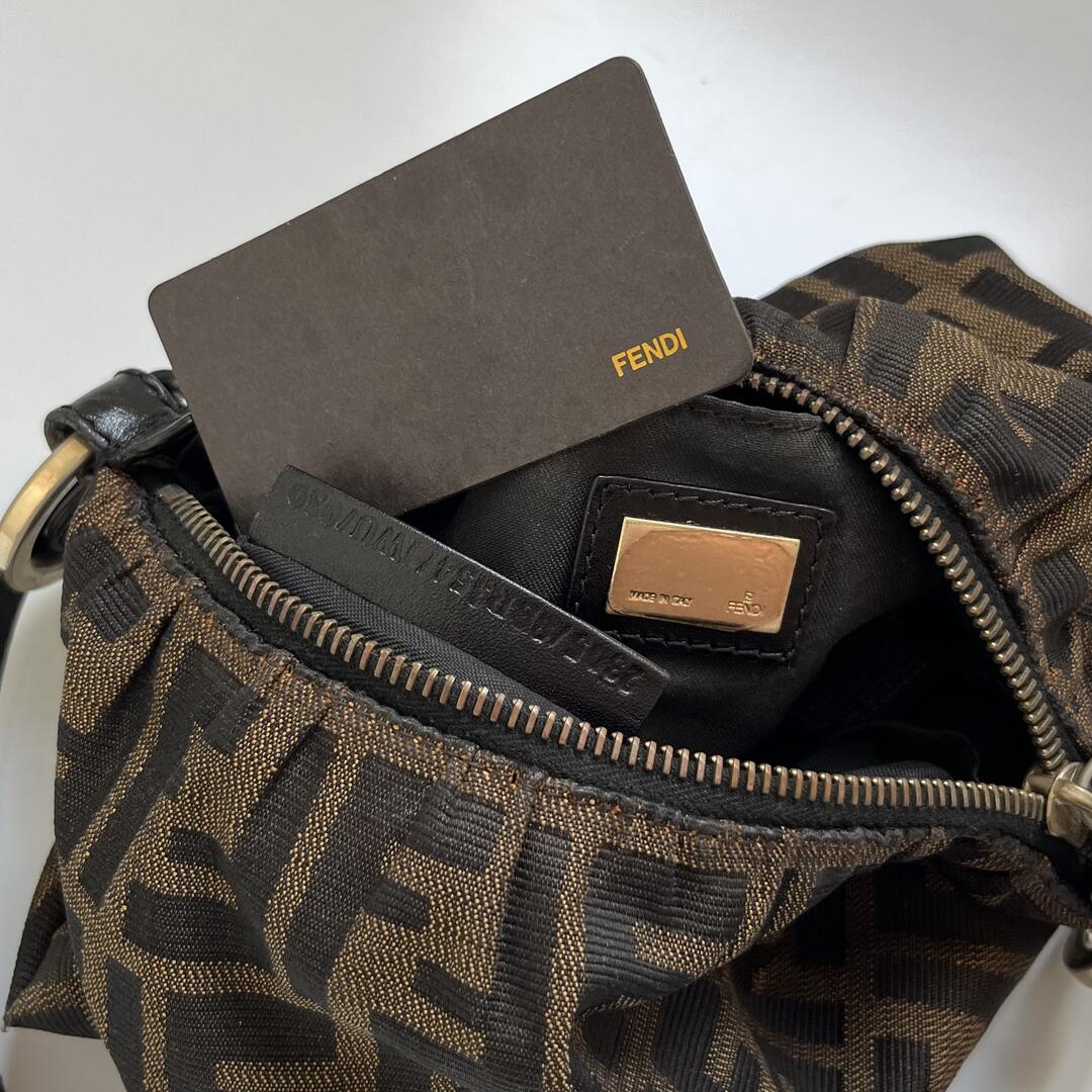 Fendi Zucca Monogram Black Shoulder Bag