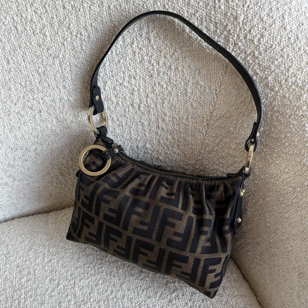 Fendi Zucca Monogram Black Shoulder Bag