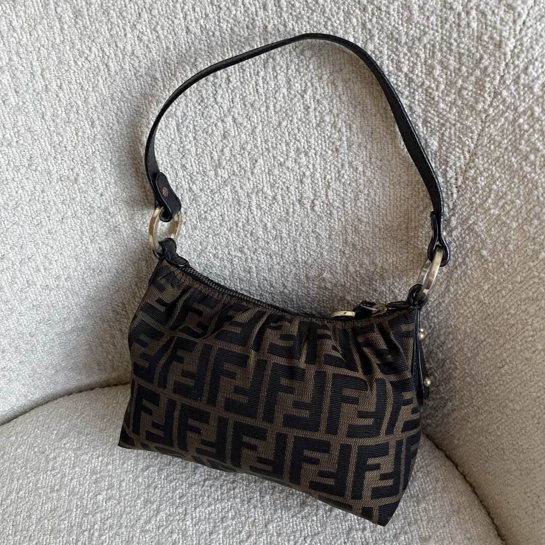 Fendi Zucca Monogram Black Shoulder Bag