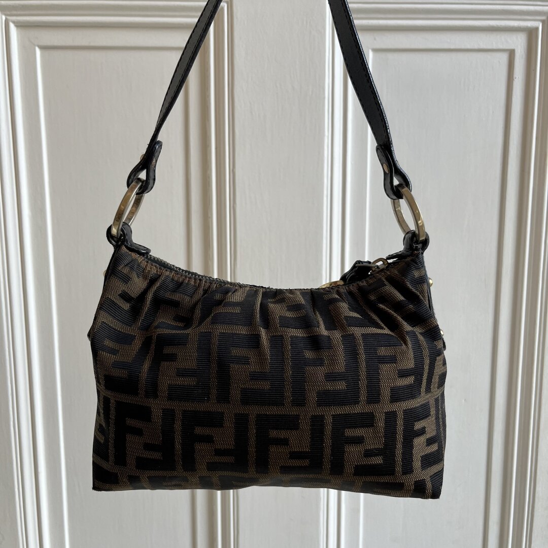 Fendi Zucca Monogram Black Shoulder Bag