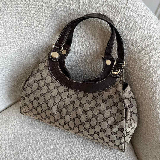 Gucci GG Monogram Brown Shoulder Bag