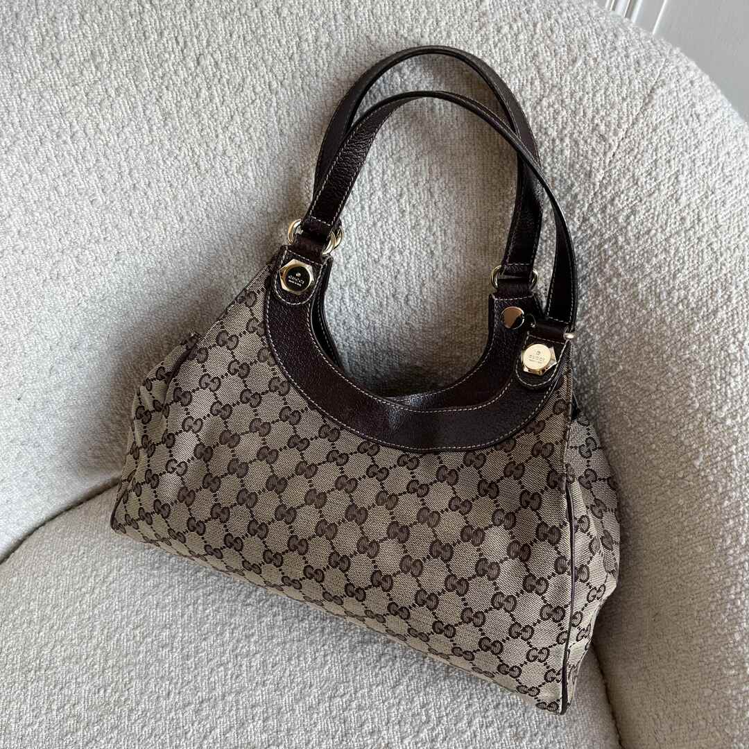 Gucci GG Monogram Brown Shoulder Bag