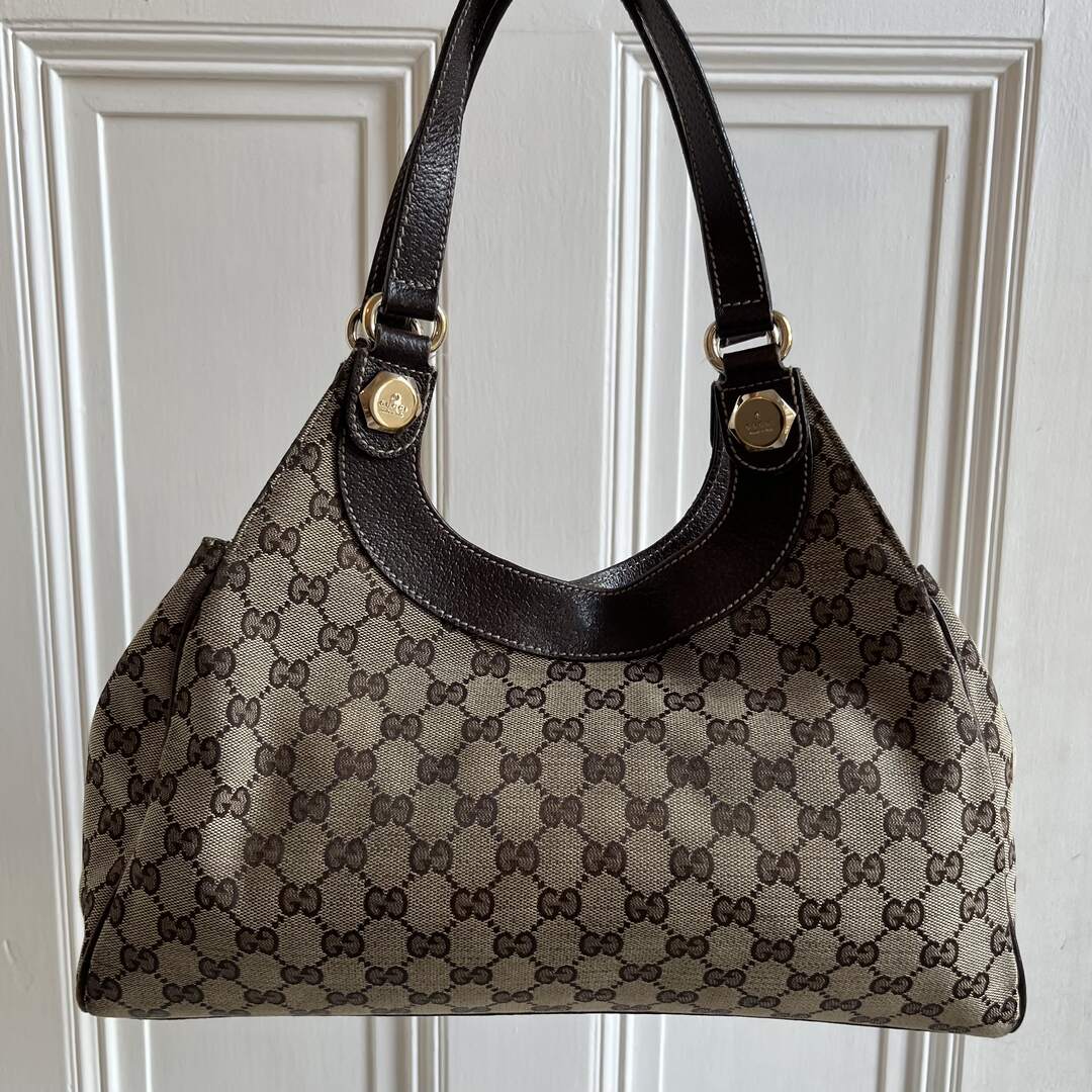 Gucci GG Monogram Brown Shoulder Bag