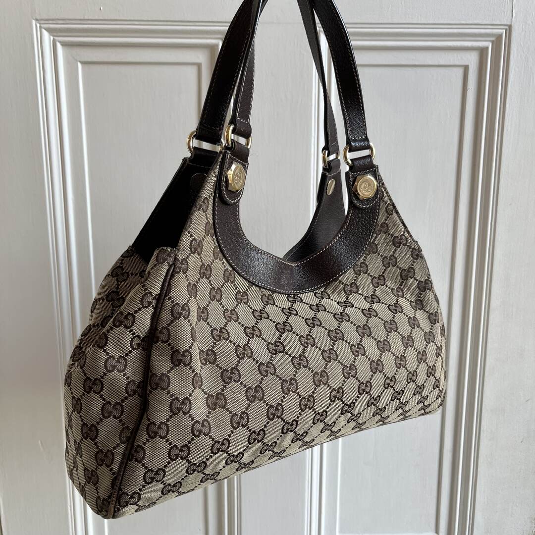 Gucci GG Monogram Brown Shoulder Bag