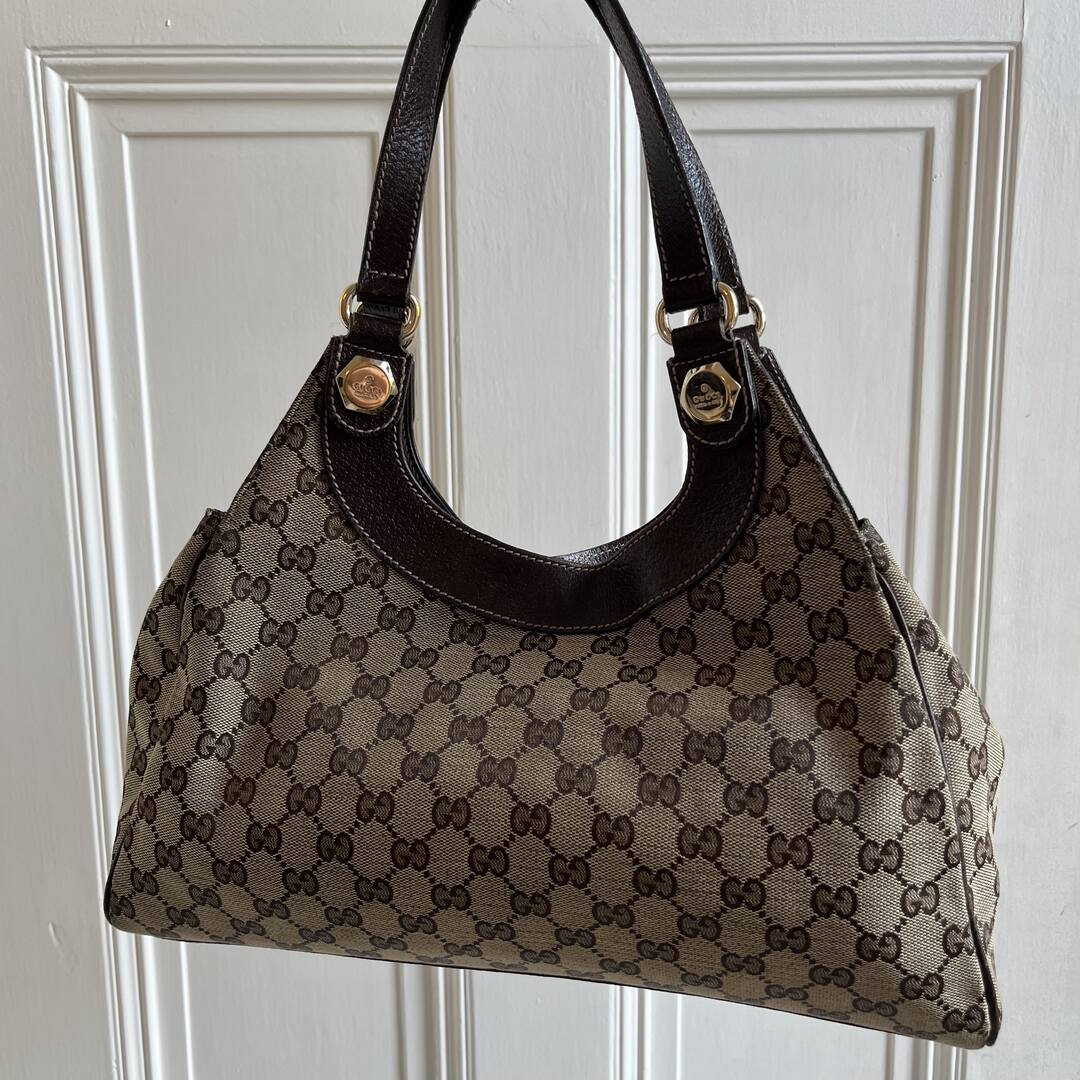 Gucci GG Monogram Brown Shoulder Bag