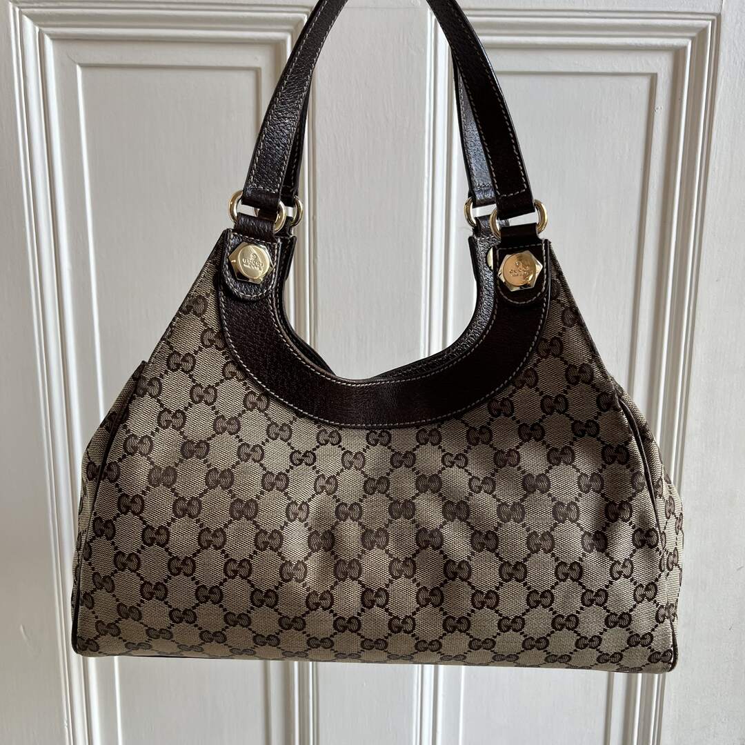 Gucci GG Monogram Brown Shoulder Bag