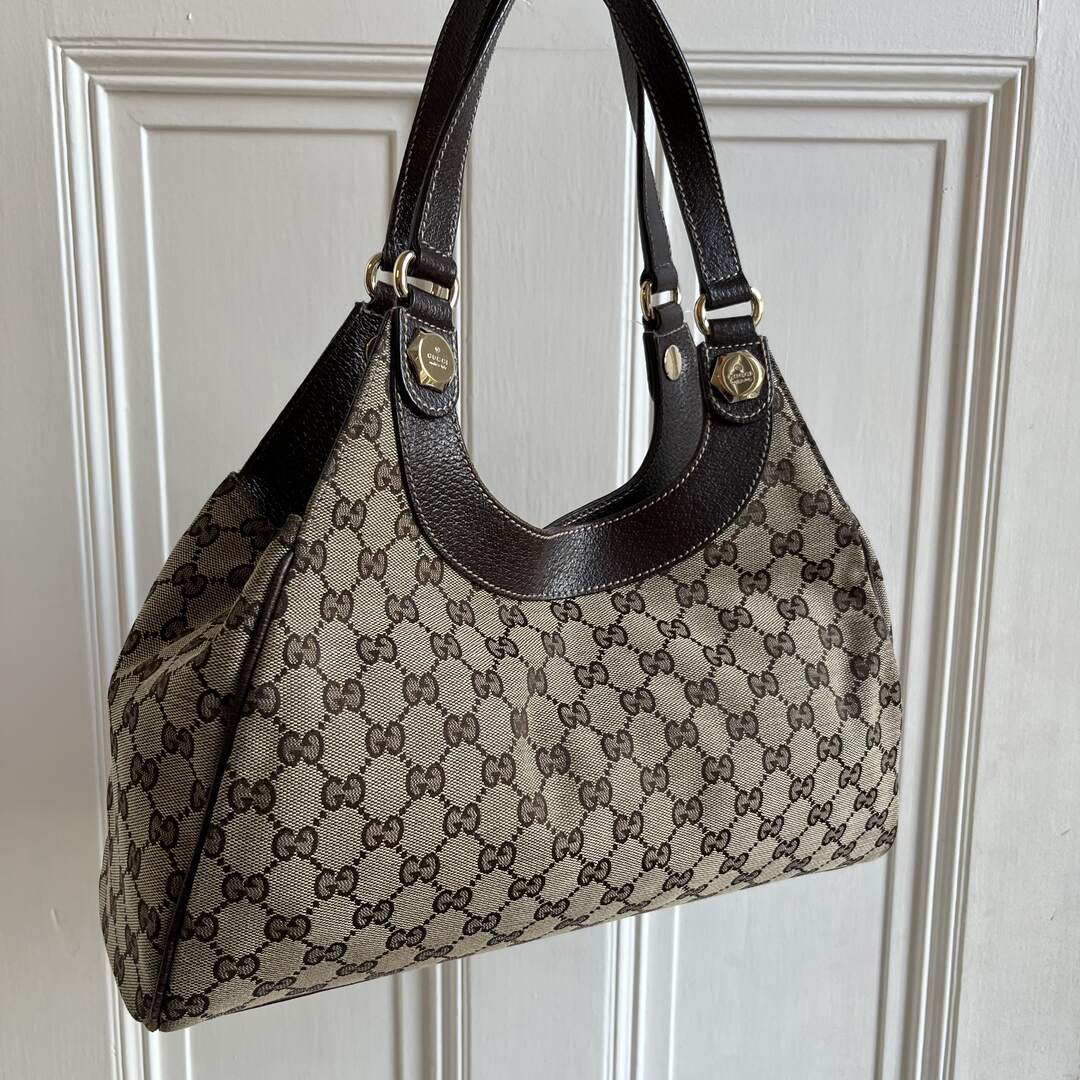 Gucci GG Monogram Brown Shoulder Bag