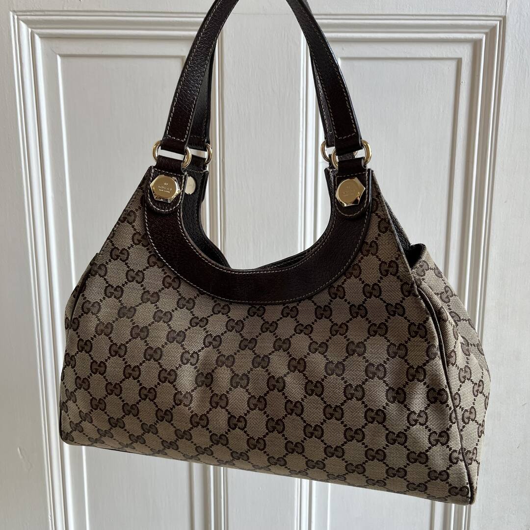 Gucci GG Monogram Brown Shoulder Bag