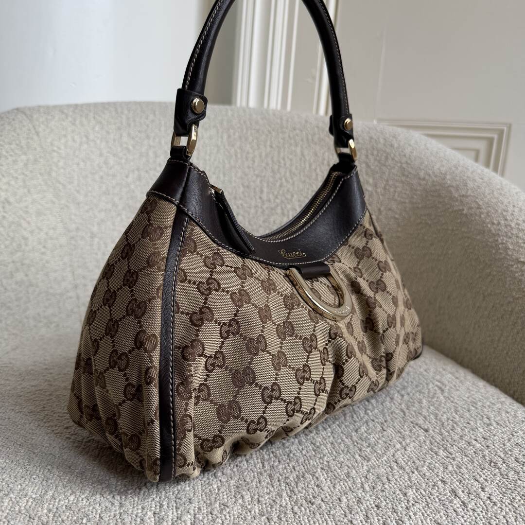 Gucci GG Canvas Abbey Brown Shoulder Bag