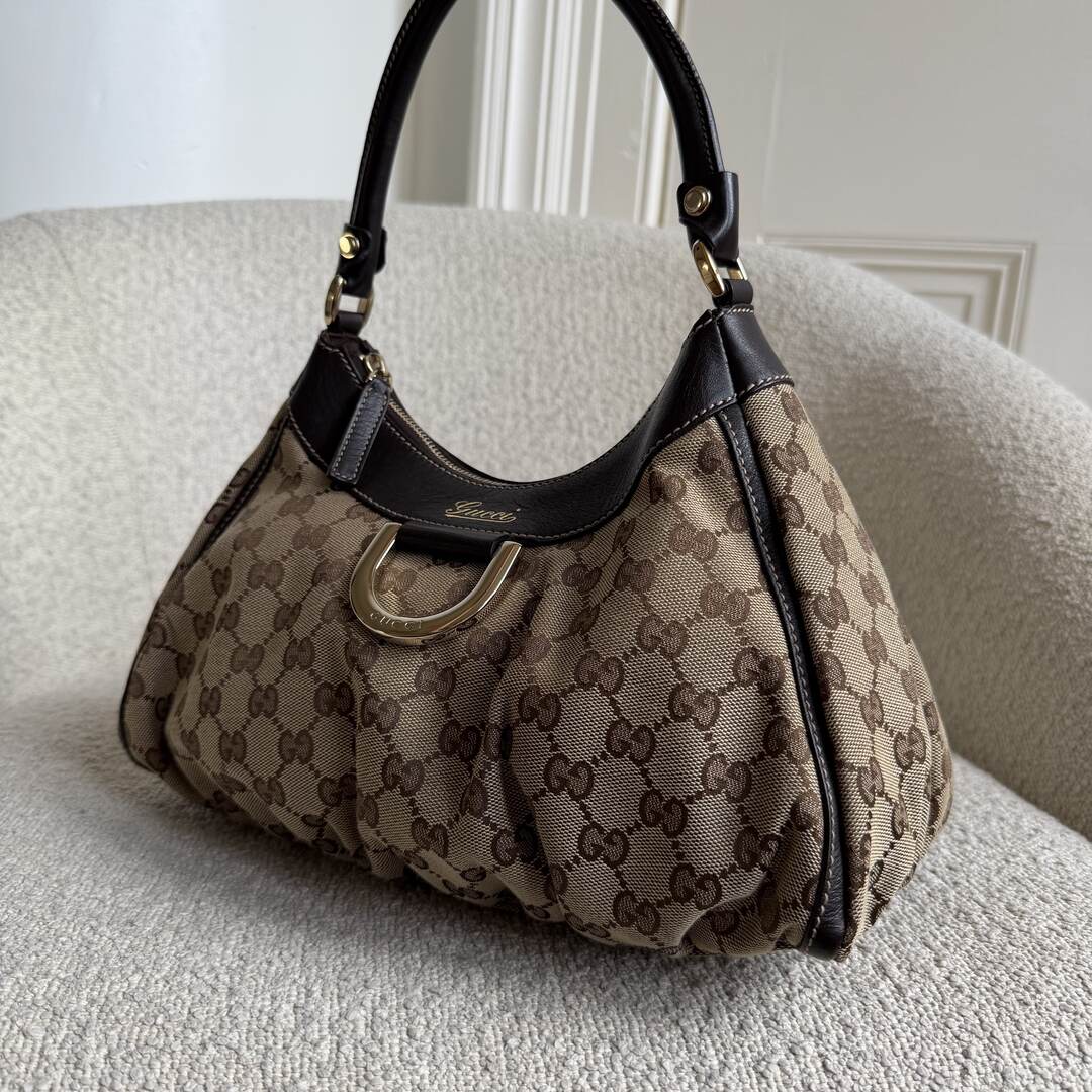 Gucci GG Canvas Abbey Brown Shoulder Bag