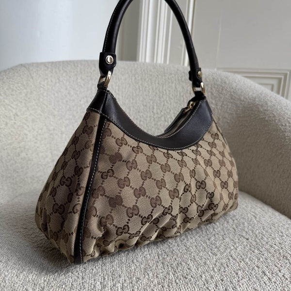 Gucci GG Canvas Abbey Brown Shoulder Bag