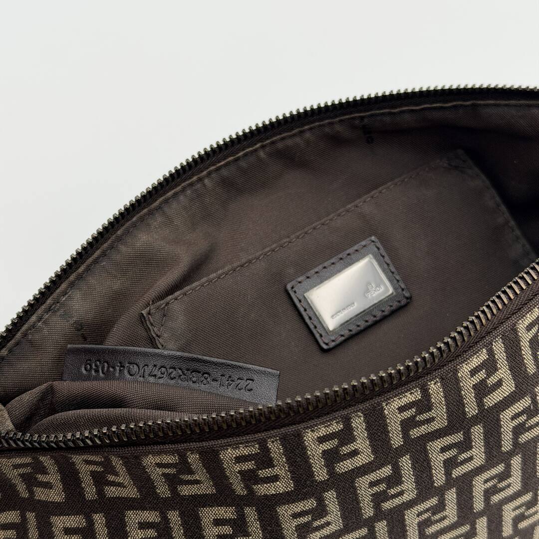 Fendi Zucchino Brown Shoulder Bag